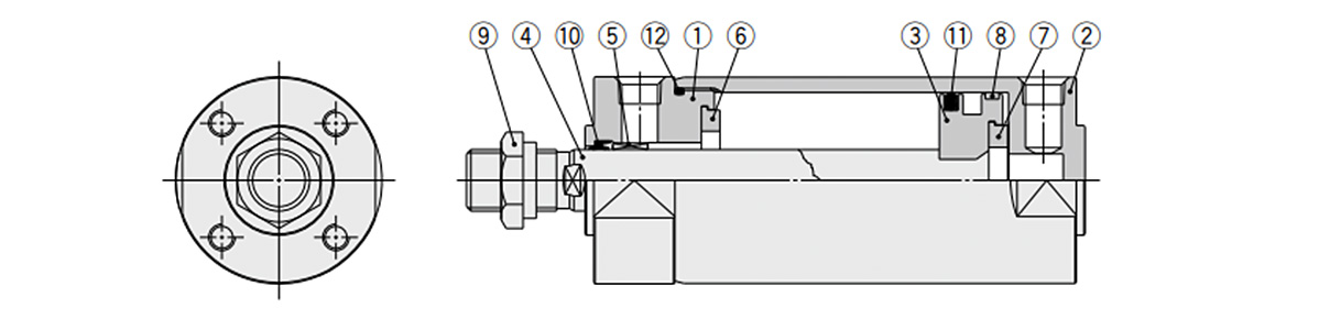 With rubber bumper diagram