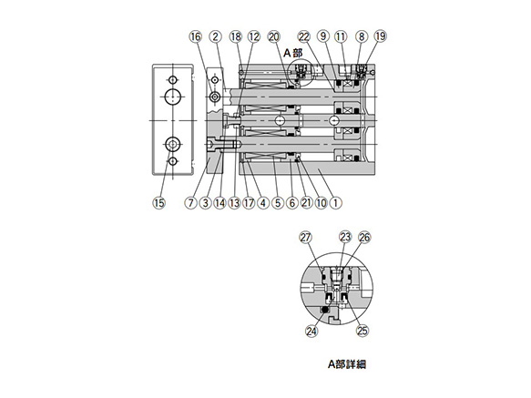 CXSL / With air cushion structural drawing