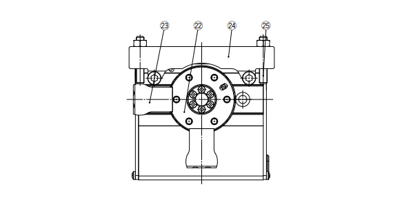 External stopper type structure drawing