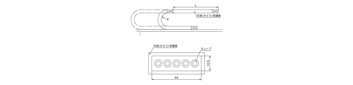 Tube Dimensions Inside the Flexible Protection Tube 