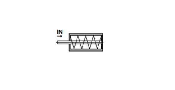 Spring pre-loaded state: When spring is set in the cylinder