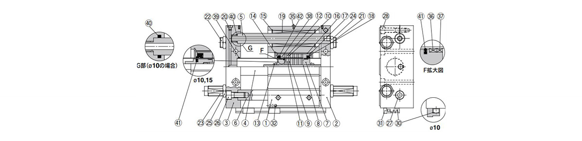 Slider type / ball bushing bearing CY1L10 to 40