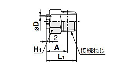 KNS Series Low-Noise Nozzle With Male Thread (Unit: mm)