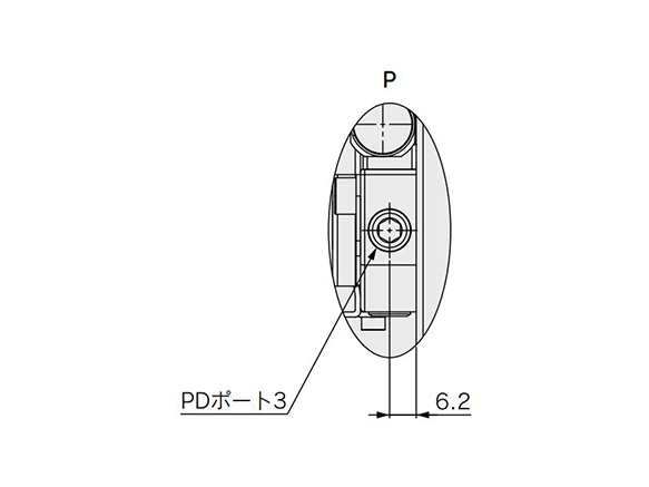 Dimensional drawing (P part)