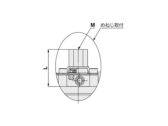 Dimensional drawing (M part)