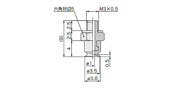 ZP2-TB035MU□-A3 dimensional drawing