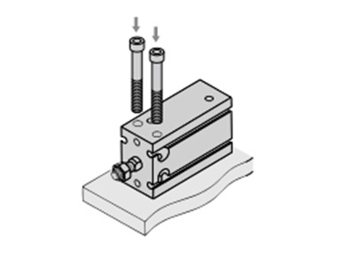 Vertical mounting (body through-holes)