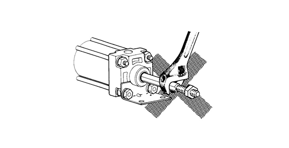 Disegno di installazione errata