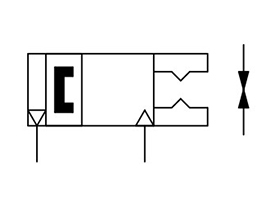 Double acting, outer-diameter grip JIS symbol