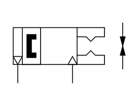 Double acting, outer-diameter grip JIS symbol