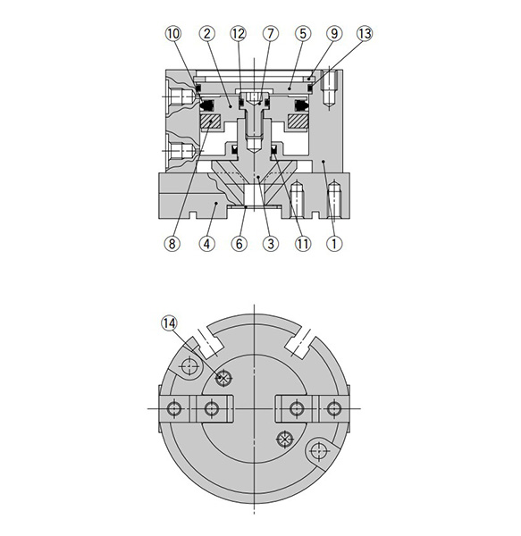 Closed condition structure drawing