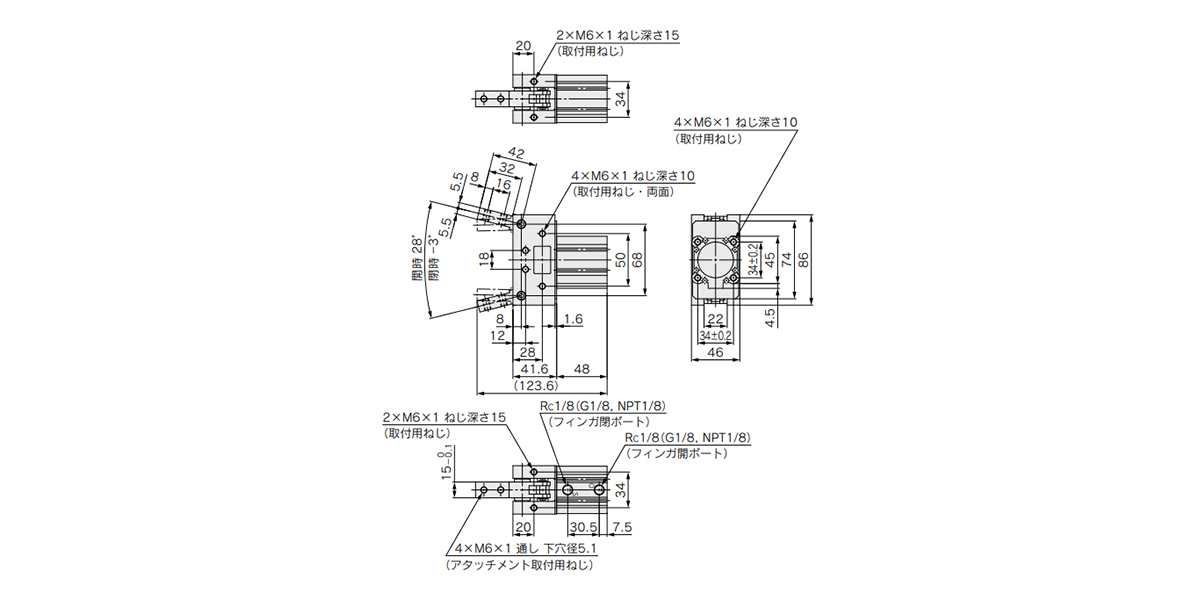 MHT2-32DZ dimensional drawing