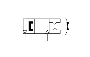 MHY2 Series JIS symbol (double acting, external gripping)