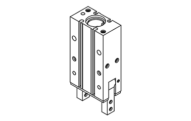 Finger option: standard tapped mounting external appearance