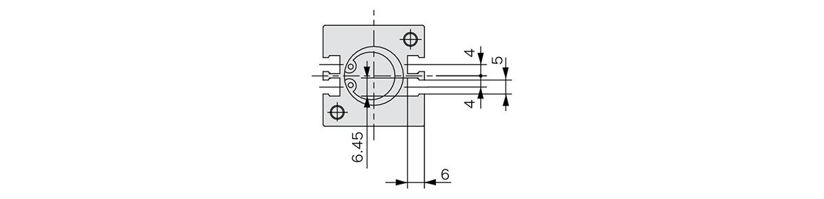 MHW2-20D / auto switch mounting groove dimensional drawing