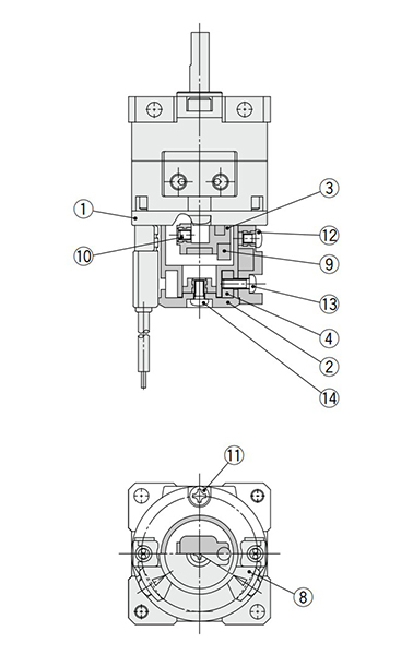 Size 20, 30 structure drawing