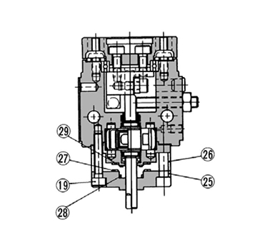 Double vane; size 1 structure drawing