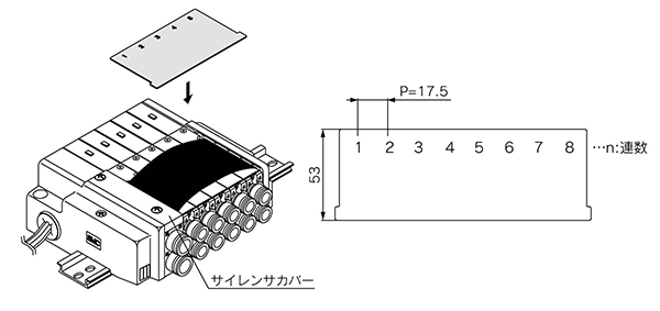 Elettrovalvola a 5 vie manifold serie SQ1000/SQ2000 parti opzionali specifiche prodotto 20